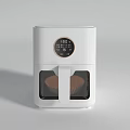 White Kitchen Air Fryer With Digital Display And 180 Degrees Cooking Food