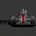 Advanced Futuristic Cosmic Spaceship With Red Silver Exterior And Detailed Structure