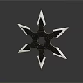 Sharp Metal Star Shaped Shuriken Weapon Featuring Multiple Sharp Blades And Reflective Surface 3d model