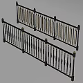 Ornate Black Railings With Gold Vertical Bars And Decorative Finials Design