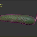 Fresh Green Cucumber with Water Droplets on Surface and Yellow Tail on Black Reflective Surface
