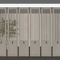 Modern Screen Partition Wooden Screen Partition 3d model