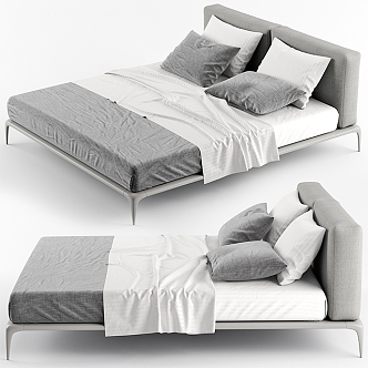 Double bed 3d model