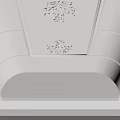 Elegant Ceiling Design With Ornate Carved Patterns Curved Molding And Recessed Lighting