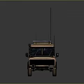 Tan Colored Military Off Road Vehicle With Roof Antennas And Sturdy Design