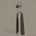 Women's Stylish Green Bra Gold Belt And Purple Long Skirt Clothing Set