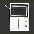 Portable ECG Monitor With Screen Displaying Heart Rate Waveform And Probe