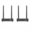 Black Wireless Routers As Daily Electrical Appliances With Four Antennas For Home Internet Use