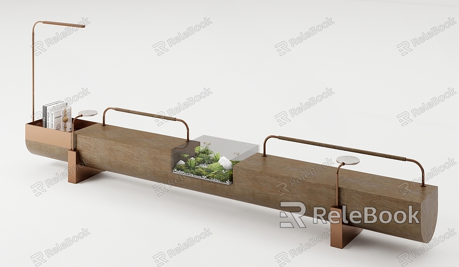 Outdoor landscape bench model