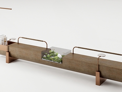 Outdoor landscape bench model