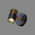 Modern Black And Gold Wall Mounted Downlight Spotlight With Sleek Metal Finish