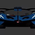 Blue And Black Sports Car Featuring Modern Sleek Aerodynamic Body Design