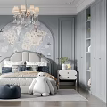 Modern Cozy Kids Room Interior With Soft Bed Stuffed Toys And Decorative World Map Wall