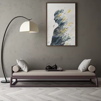 New Chinese-style bedside combination 3d model
