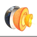Earth's Structure Cross-Section Showing Layers With Starry Space Background