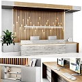 Modern Reception Desk 3d model