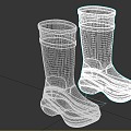 Rain boots overshoes waterproof shoes rubber boots shoes 3d model