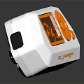 White And Orange Portable Safety Device With Easy Operation Button And Indicator 3d model