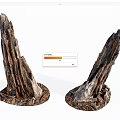 Natural Stone Wood Decorative Sculptures With Rough Texture For Home Decoration
