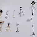 Various Modern Floor Lamps with Different Stand Designs and Decorative Shades
