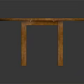 Wooden Oval Furniture Table with Four Legs Natural Wood Finish