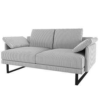 Simple double sofa 3d model