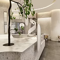 Modern Café Interior Design With Spiral Staircase Large Windows And Seating Area