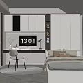 Modern Tatami Bedroom Design With Storage Cabinets Study Desk Cozy Bedding And Large Window