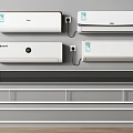 Various Air Conditioner Fans Featuring Modern Wall Mounted Design And Different Styles