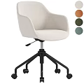 Modern Fabric Upholstered Leisure Chair With Adjustable Height Swivel Base And Multiple Color Choices