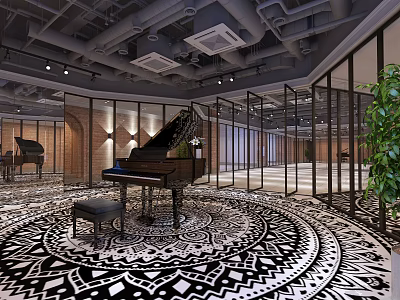 NEW CLASSICAL DANCE ROOM INDUSTRIAL LOFT DANCE ROOM 3d model