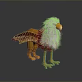 3D Designed Eagle Shaped Toy Figure With White Feathers Brown Wings Yellow Beak Claws