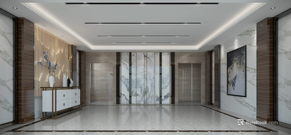 Modern Shower Sauna Space With Elegant Design Elements 3d model