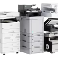 Office Multifunction Printers Including Canon And HP Copier Scanner Devices 3d model