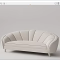 Modern Multiplayer Sofa Muranti Curved Sofa 3d model