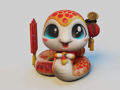 Celebrating Year of the Snake 3d model