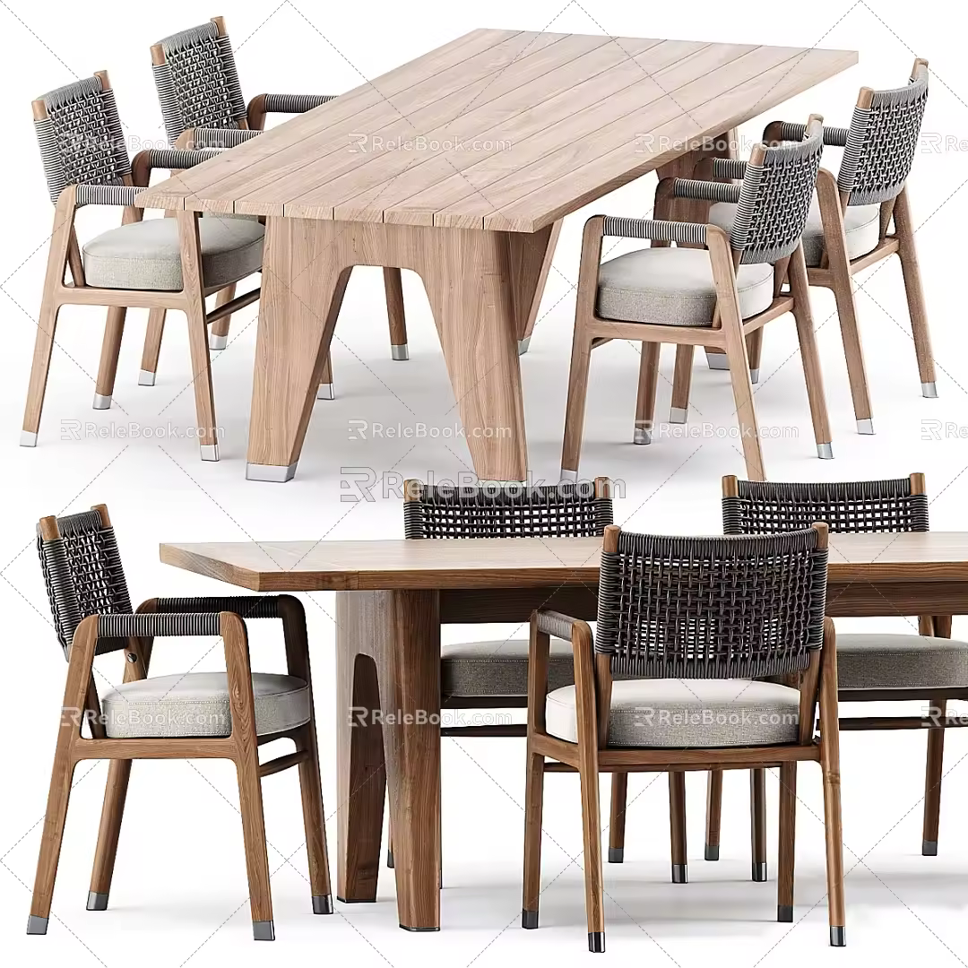 Modern Flexform Outdoor Tables and Chairs 3d model