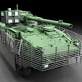 Stryker mobile artillery system m1128 self-propelled artillery armored vehicle wheeled combat vehicle 3d model