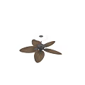 Air Conditioner Ceiling Fan With Wooden Blades White Top Metal Base And Integrated Lighting