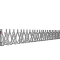Public Facility Retractable Gate With Metal Structure For Security Access Control