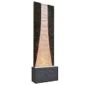 Outdoor Garden Water Wall Features With Flowing Water And Illuminated Design