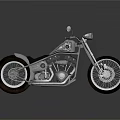 Vintage Motorcycle With Silver Metallic Parts Black Seat Chrome Details And Large Wheels