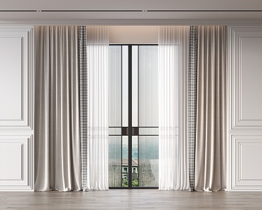 Modern Curtains 3d model