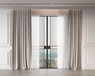 Modern Curtains 3d model