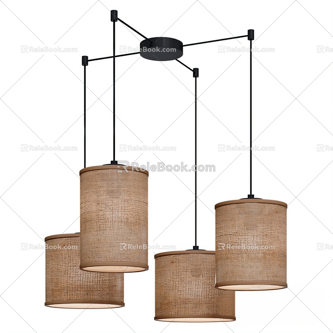 Quiet chandelier lamps 3d model