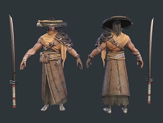 Ancient Samurai Swordsmen 3d model