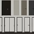 Modern Interior Hinged Doors With Various Designs And Different Color Options 3d model
