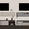 Modern TV Stands With Storage Shelves TV Screens And Decorative Items
