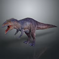 Realistic Dinosaur Character With Open Mouth Spiked Back Standing Pose And Detailed Skin Texture