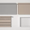 Various Window Blinds And Roller Shades In Different Colors And Designs 3d model